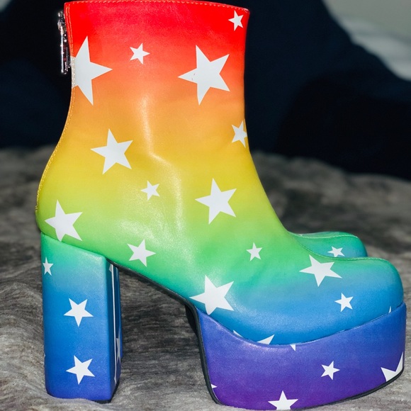 current mood rainbow boots